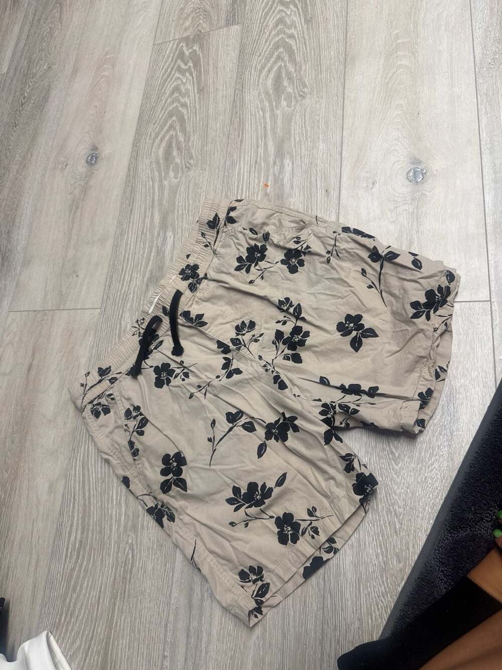 Denim & Flower Ricky Singh Floral Print Drawstring Shorts Size L 34